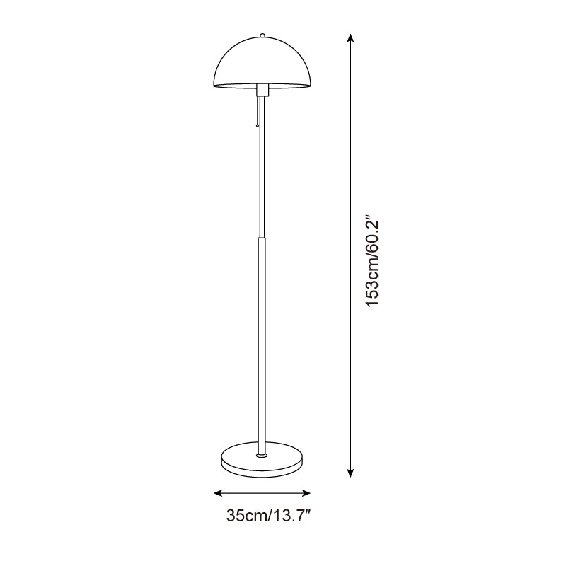 Marcelle Amber Dome Floor Lamp