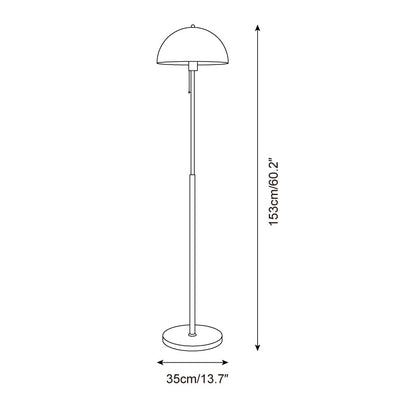 Marcelle Amber Dome Floor Lamp
