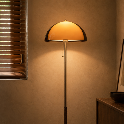 Marcelle Amber Dome Floor Lamp