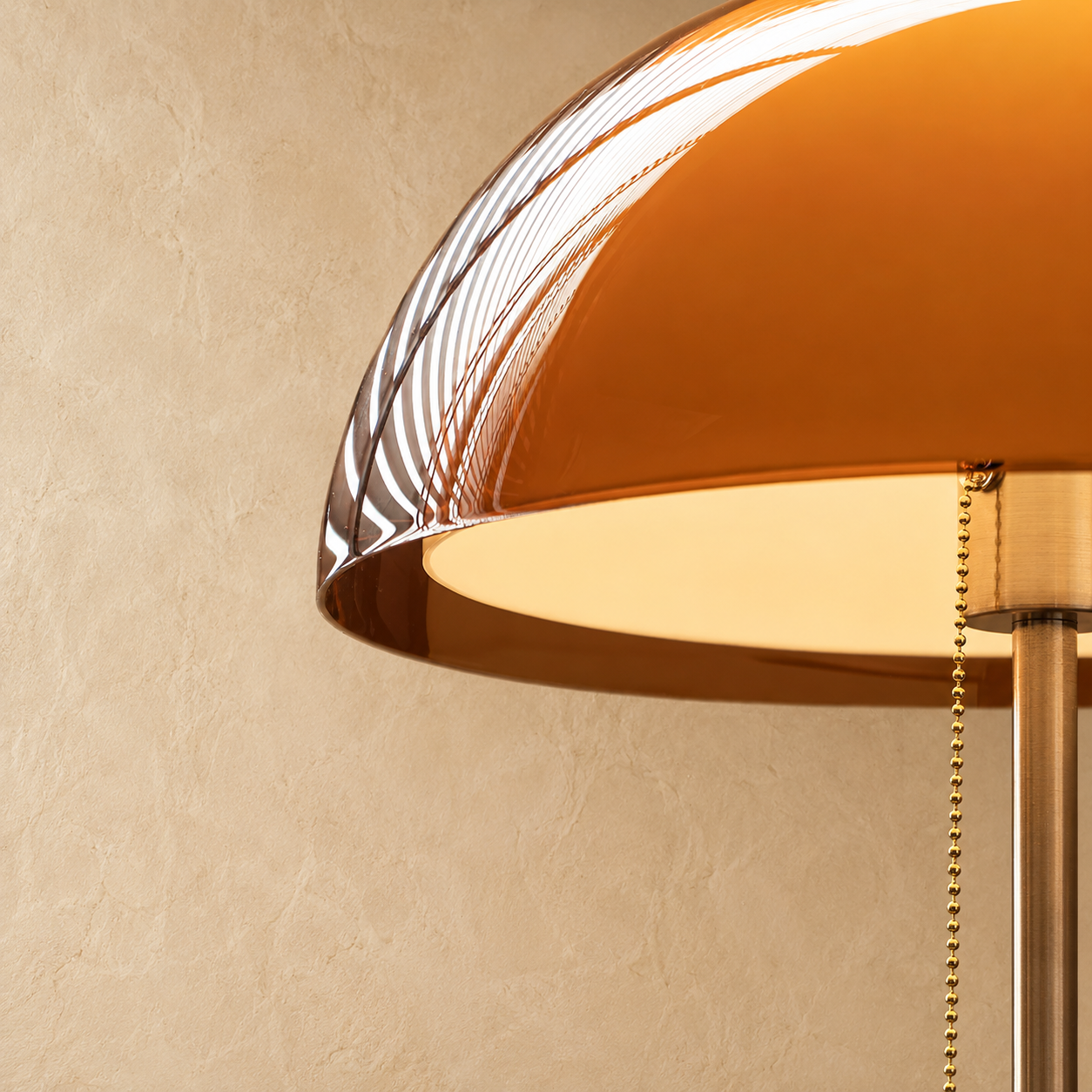 Marcelle Amber Dome Floor Lamp