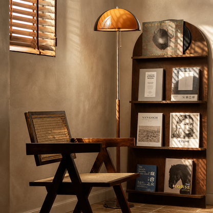 Marcelle Amber Dome Floor Lamp
