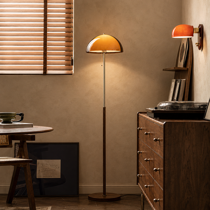 Marcelle Amber Dome Floor Lamp