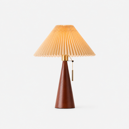 Maren Pleated Wooden Table Lamp