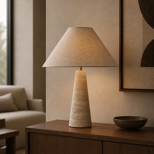 Maren Travertine Table Lamp