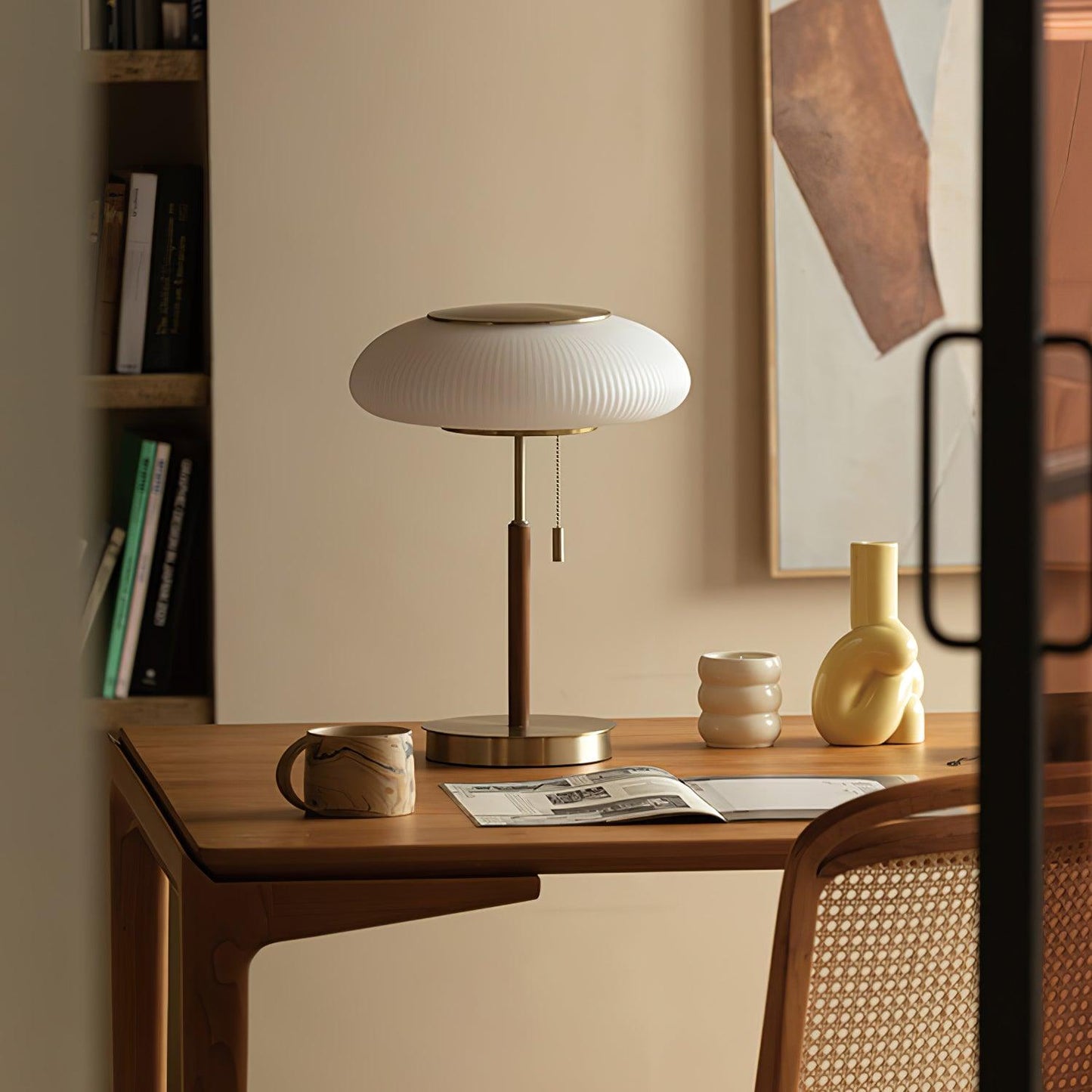 Olivane Fluted Glass Table Lamp