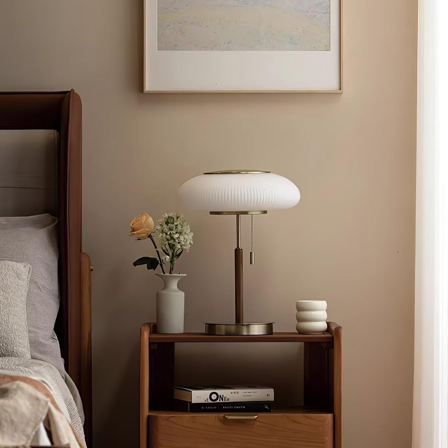 Olivane Fluted Glass Table Lamp