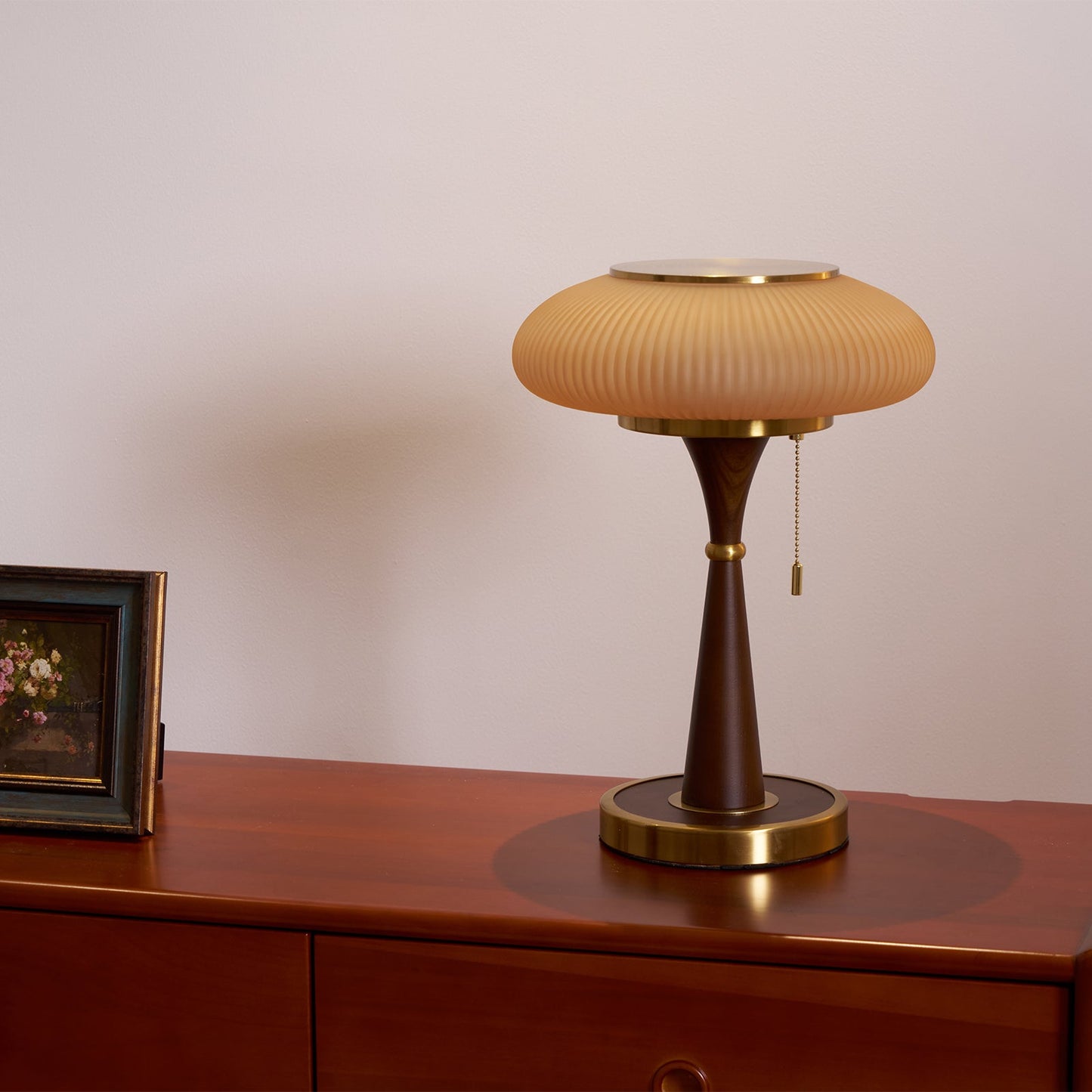 Olivane Ribbed Glass Table Lamp