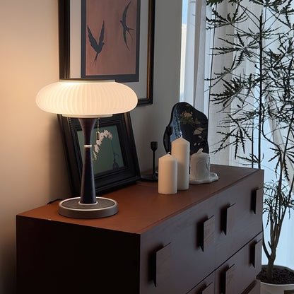 Olivane Ribbed Glass Table Lamp