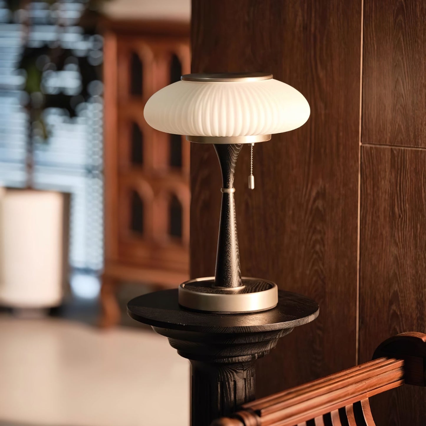Olivane Ribbed Glass Table Lamp