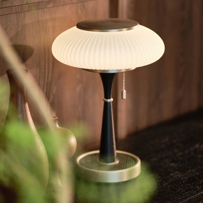 Olivane Ribbed Glass Table Lamp
