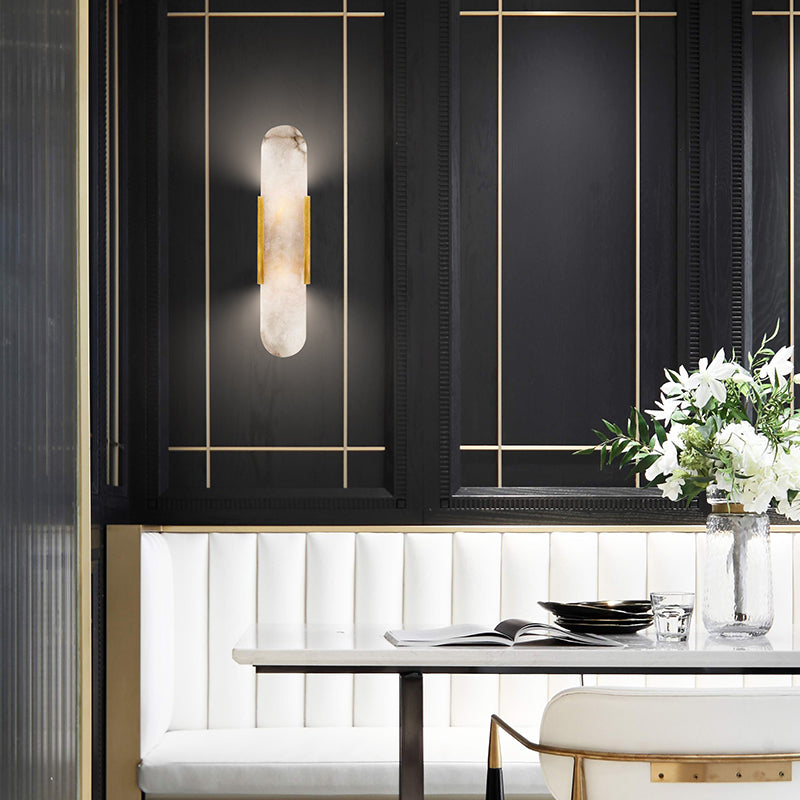 Arvix Modern Alabaster Wall Light