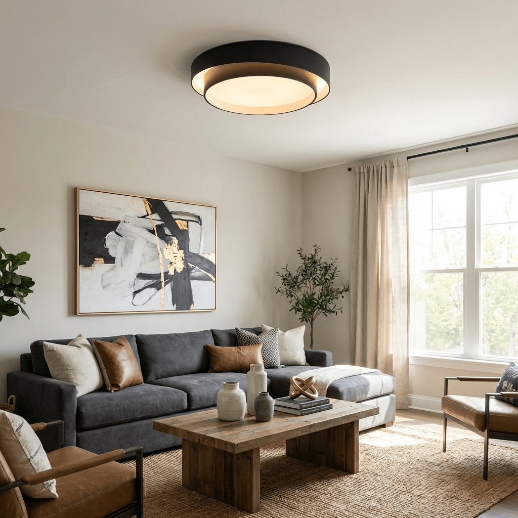 Colette Melody Flush Ceiling Light