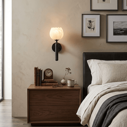 Arvix Alabaster Flower Wall Light