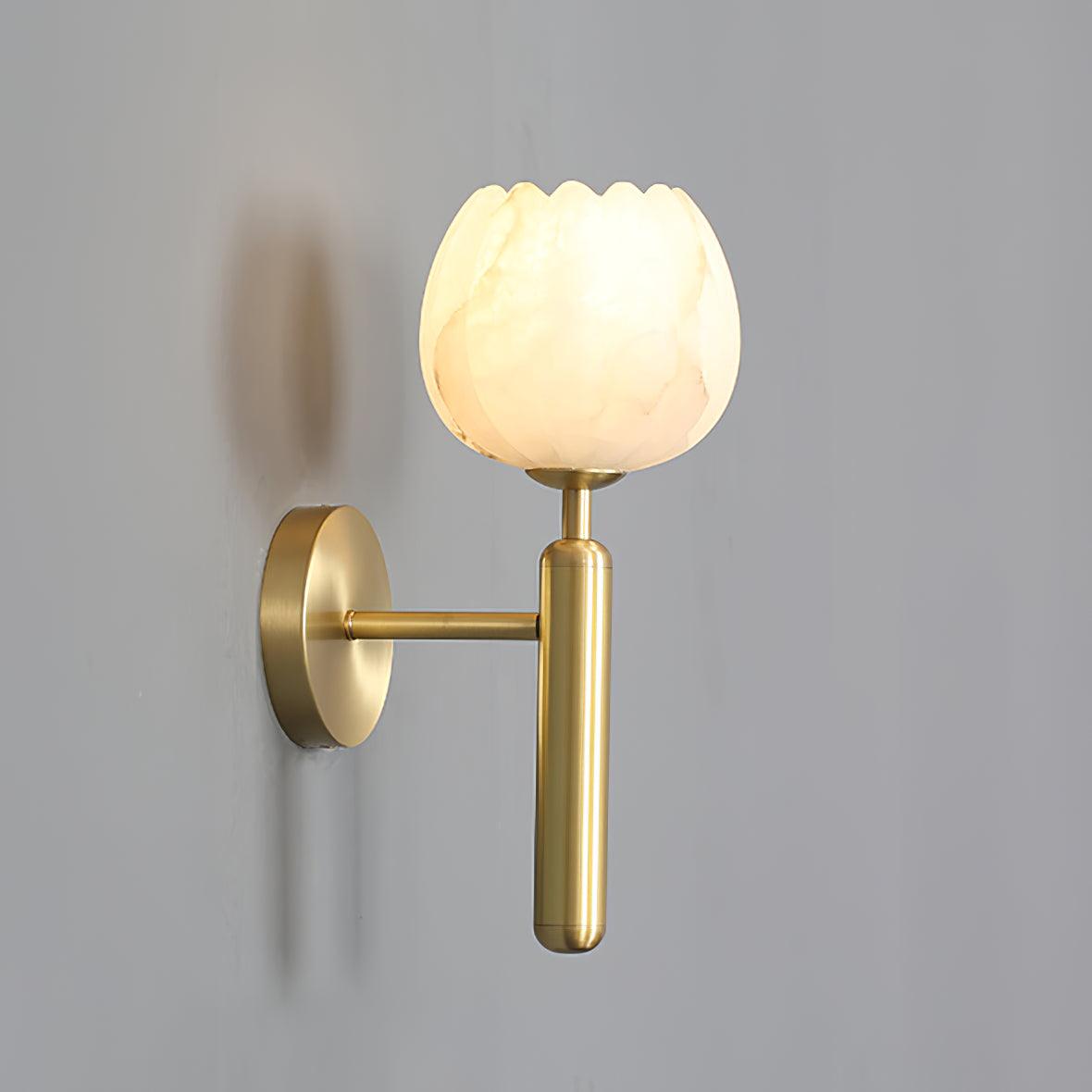 Arvix Alabaster Flower Wall Light