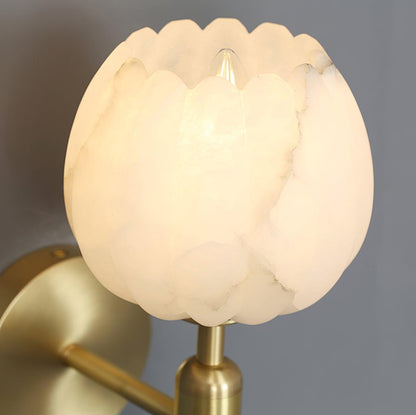Arvix Alabaster Flower Wall Light