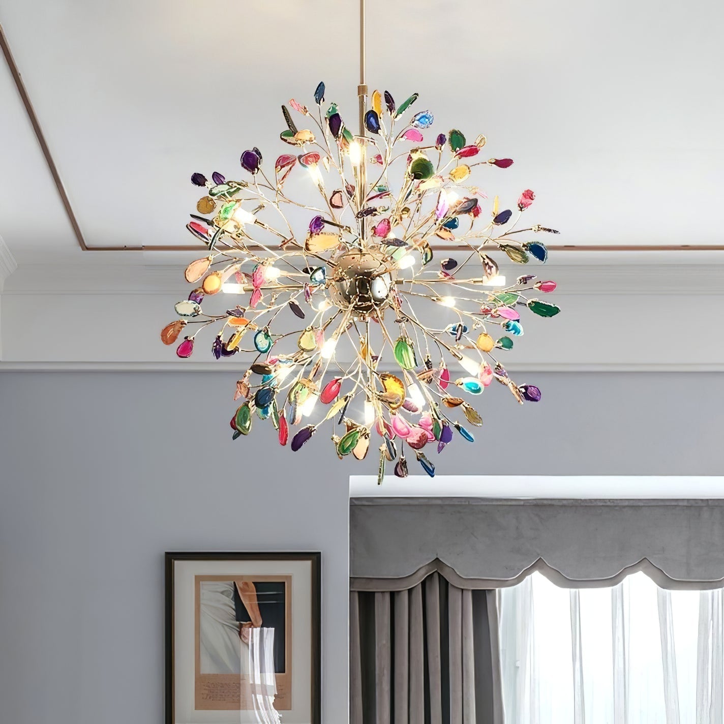 Delphine Agate Stone Chandelier Light