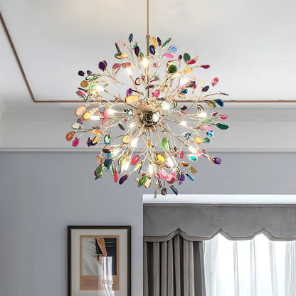 Delphine Agate Stone Chandelier Light