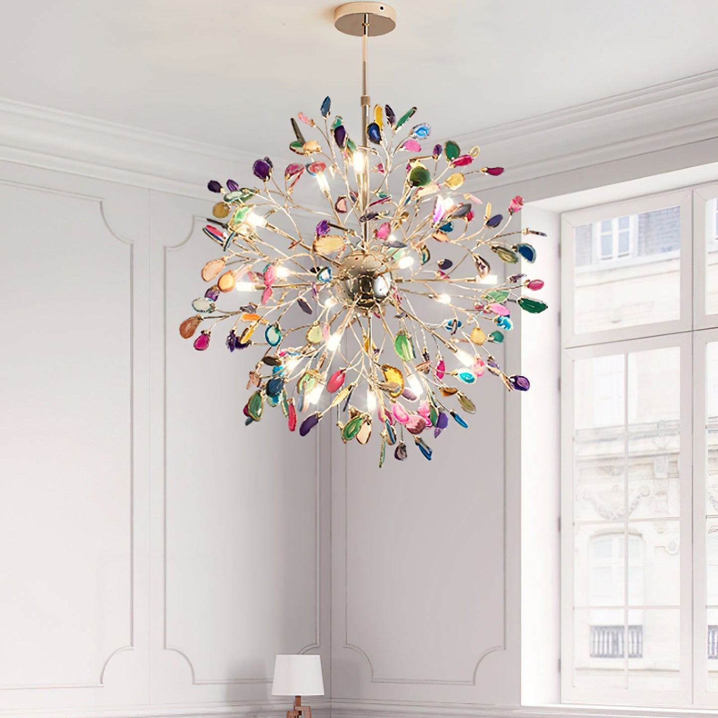Delphine Agate Stone Chandelier Light