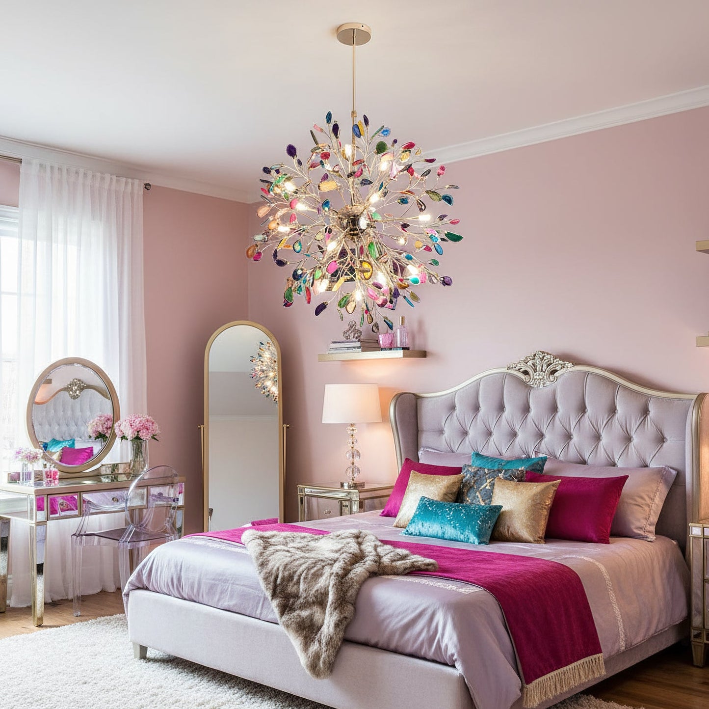 Delphine Agate Stone Chandelier Light