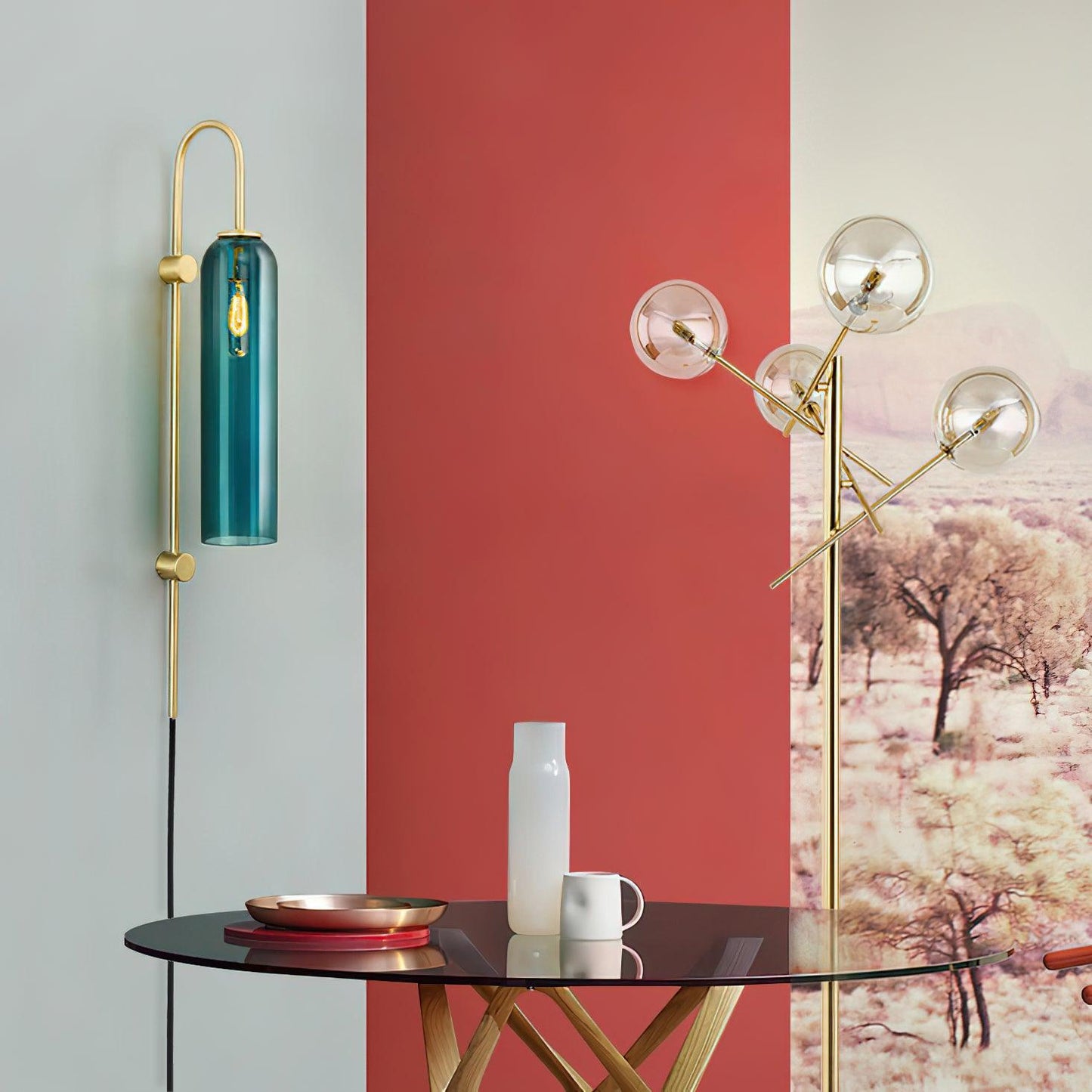 Orlena Glass Wall Light