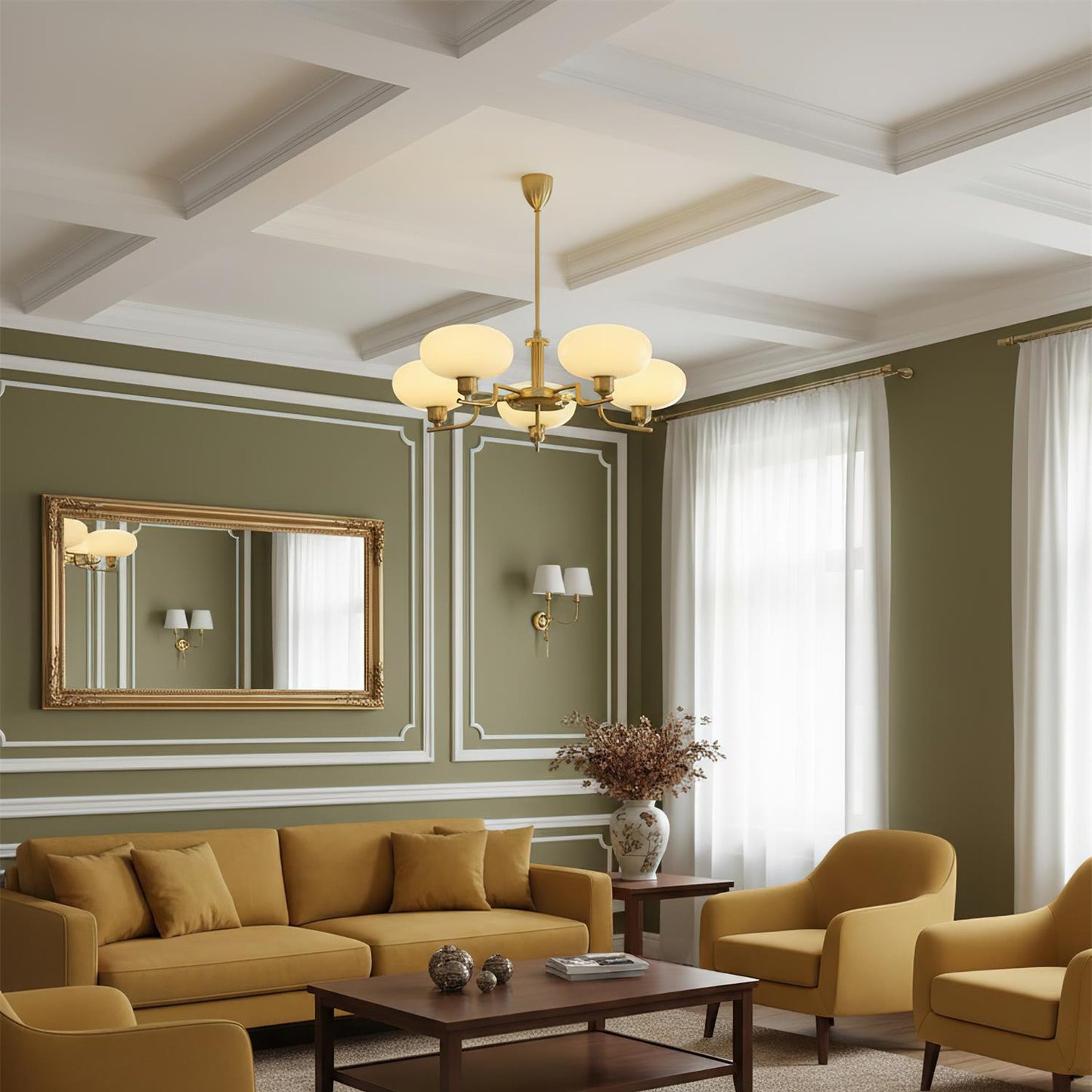 Modern Multi Arm Glass Chandelier Light