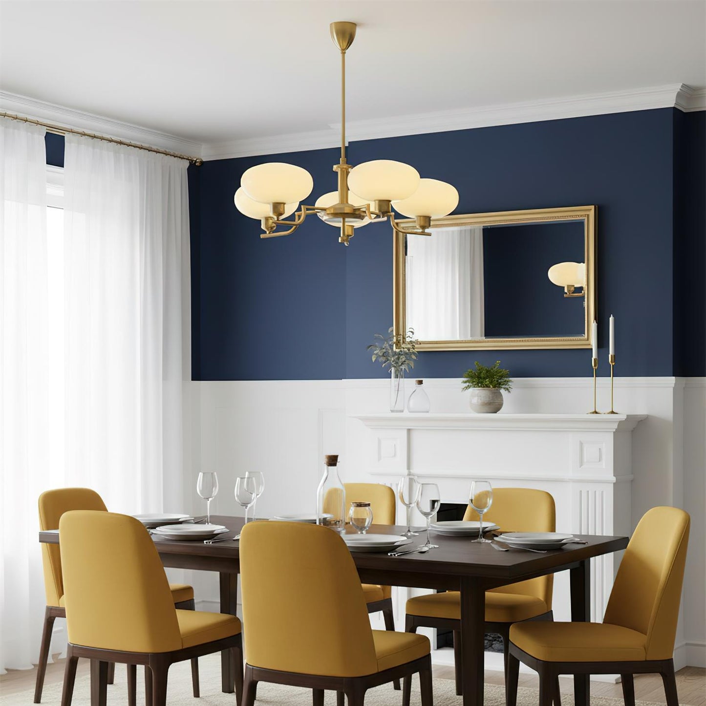 Modern Multi Arm Glass Chandelier Light