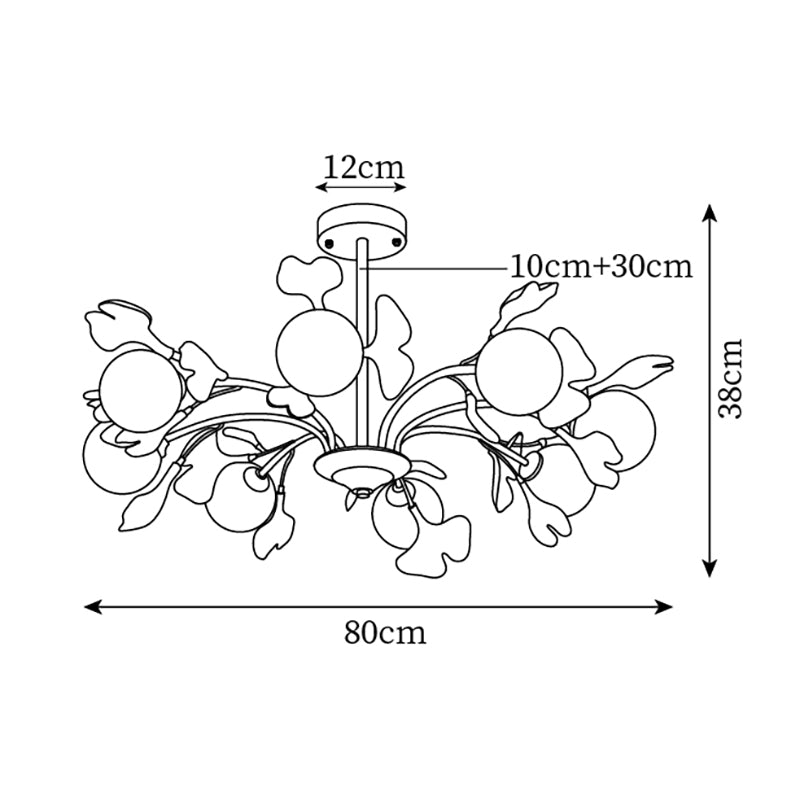 Monette Gingko Leaf Chandelier