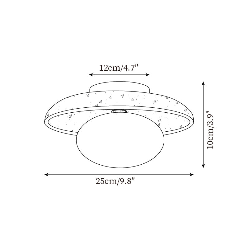 Travertine Flush Mount Ceiling Lamp