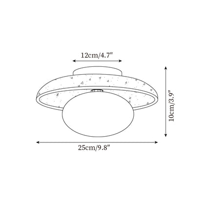 Travertine Flush Mount Ceiling Lamp