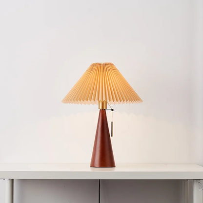 Maren Pleated Wooden Table Lamp