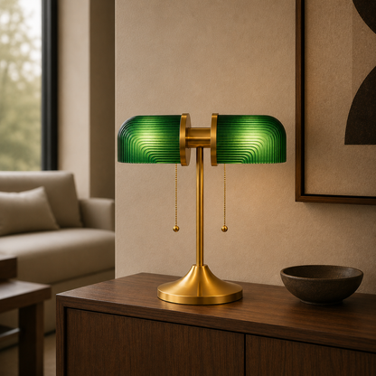Olivane Vintage Glass Table Lamp