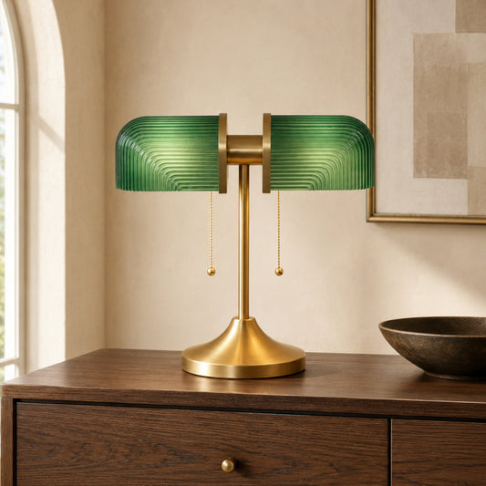 Olivane Vintage Glass Table Lamp