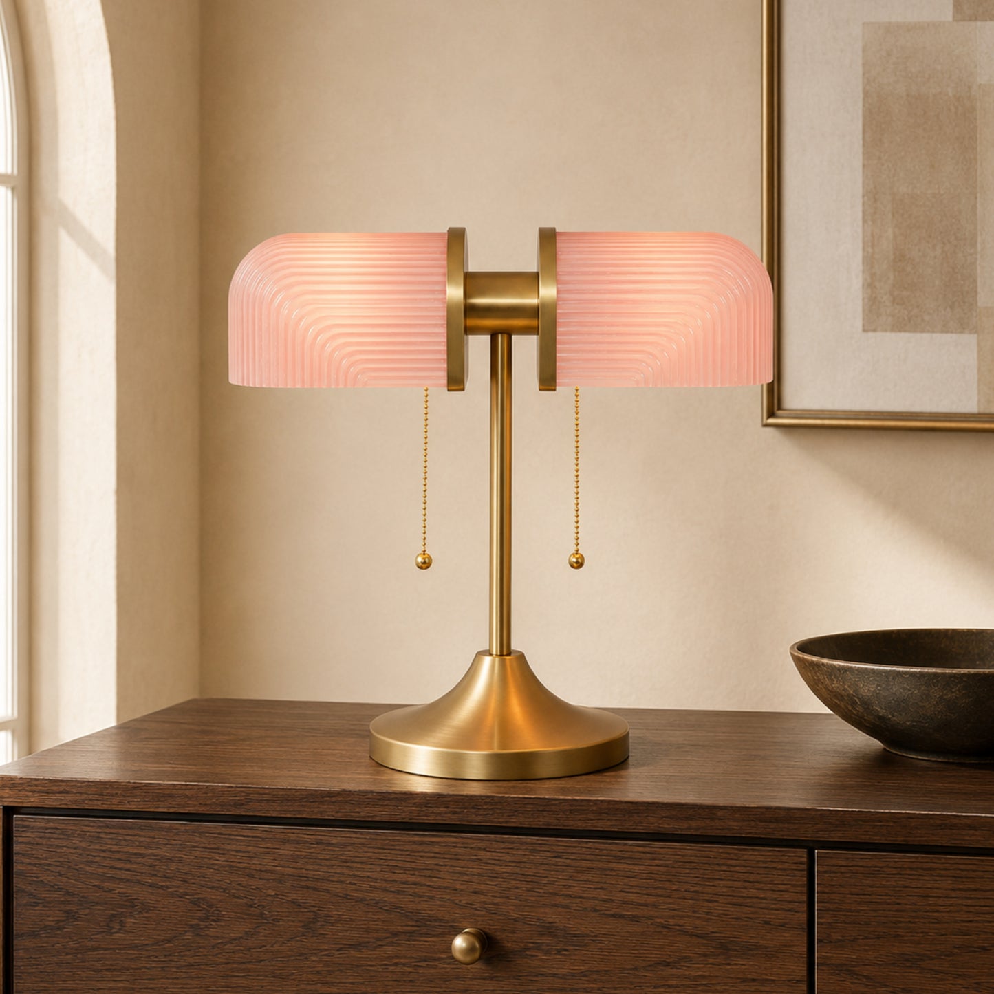 Olivane Vintage Glass Table Lamp