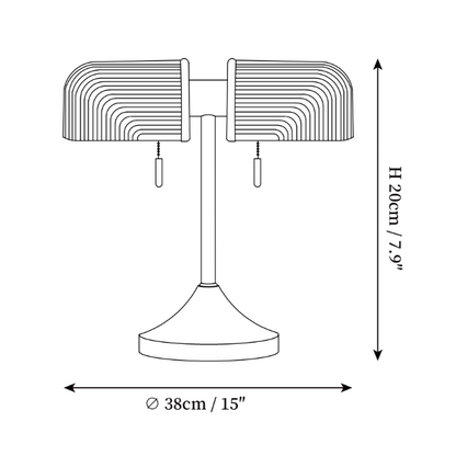 Olivane Vintage Glass Table Lamp