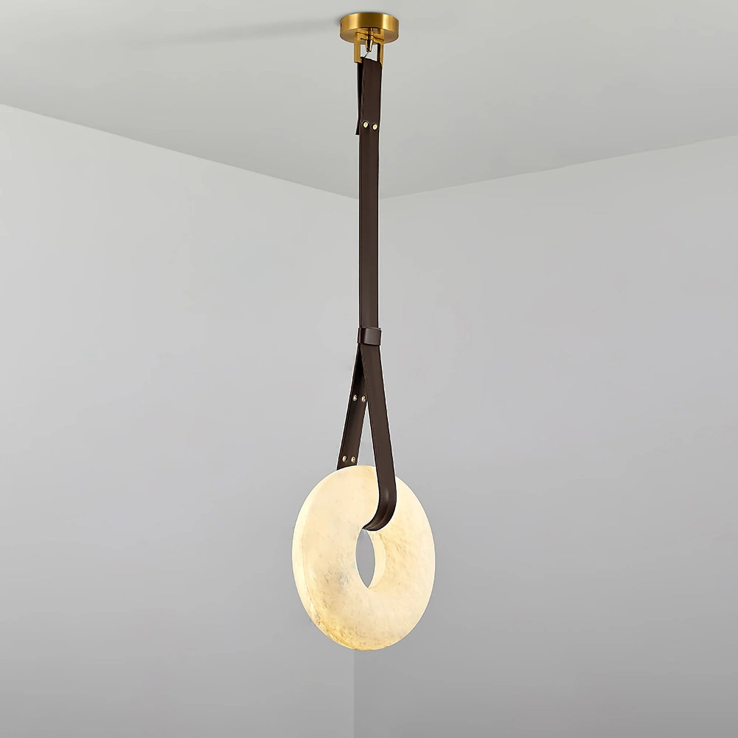 Arvix Alabaster Donut Pendant Light