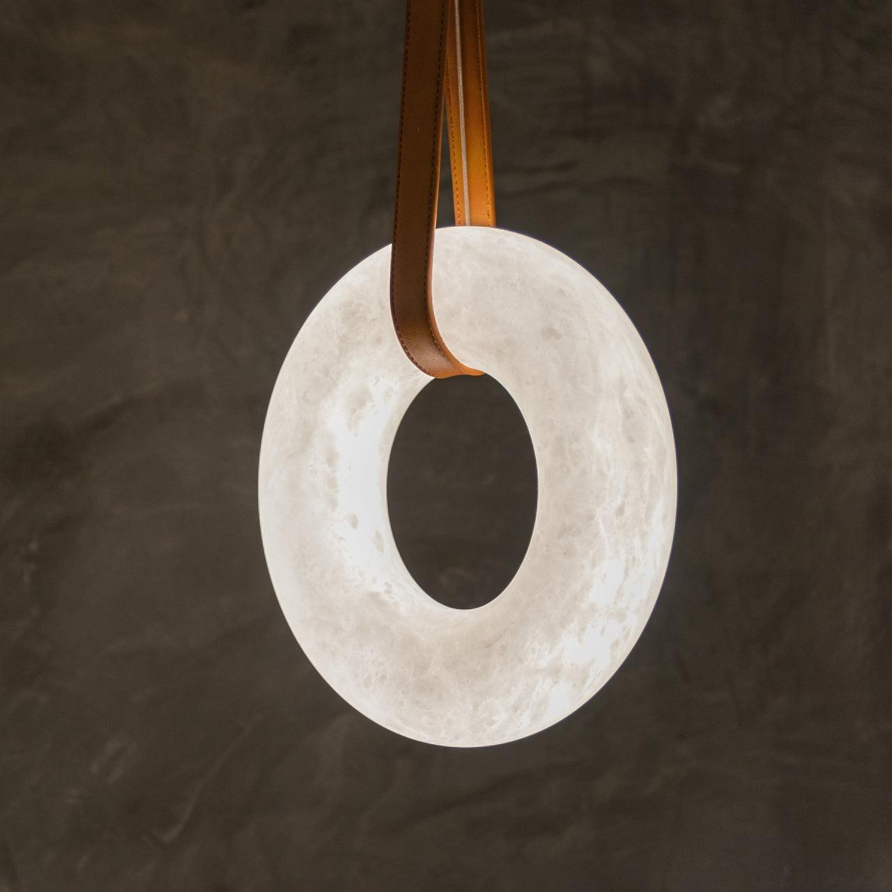 Arvix Alabaster Donut Pendant Light