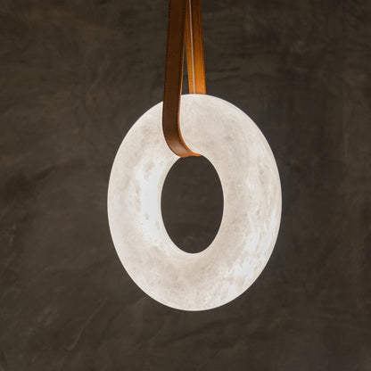 Arvix Alabaster Donut Pendant Light