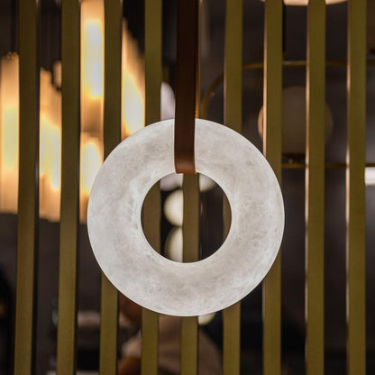Arvix Alabaster Donut Pendant Light