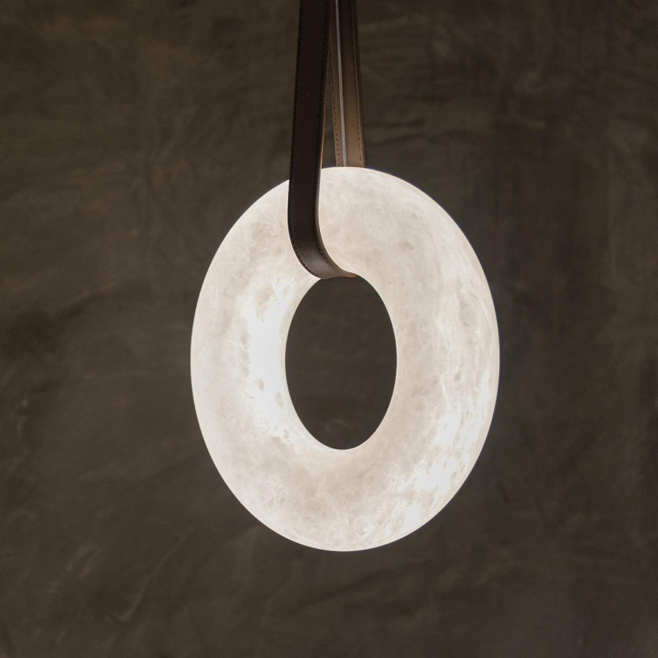 Arvix Alabaster Donut Pendant Light