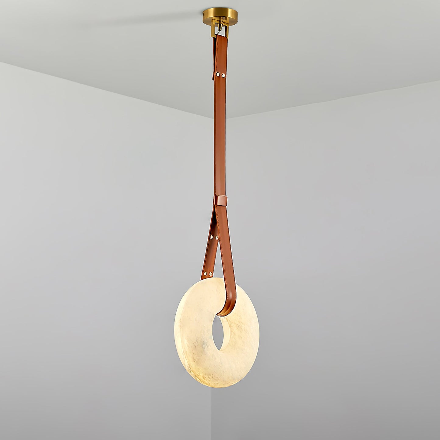 Arvix Alabaster Donut Pendant Light