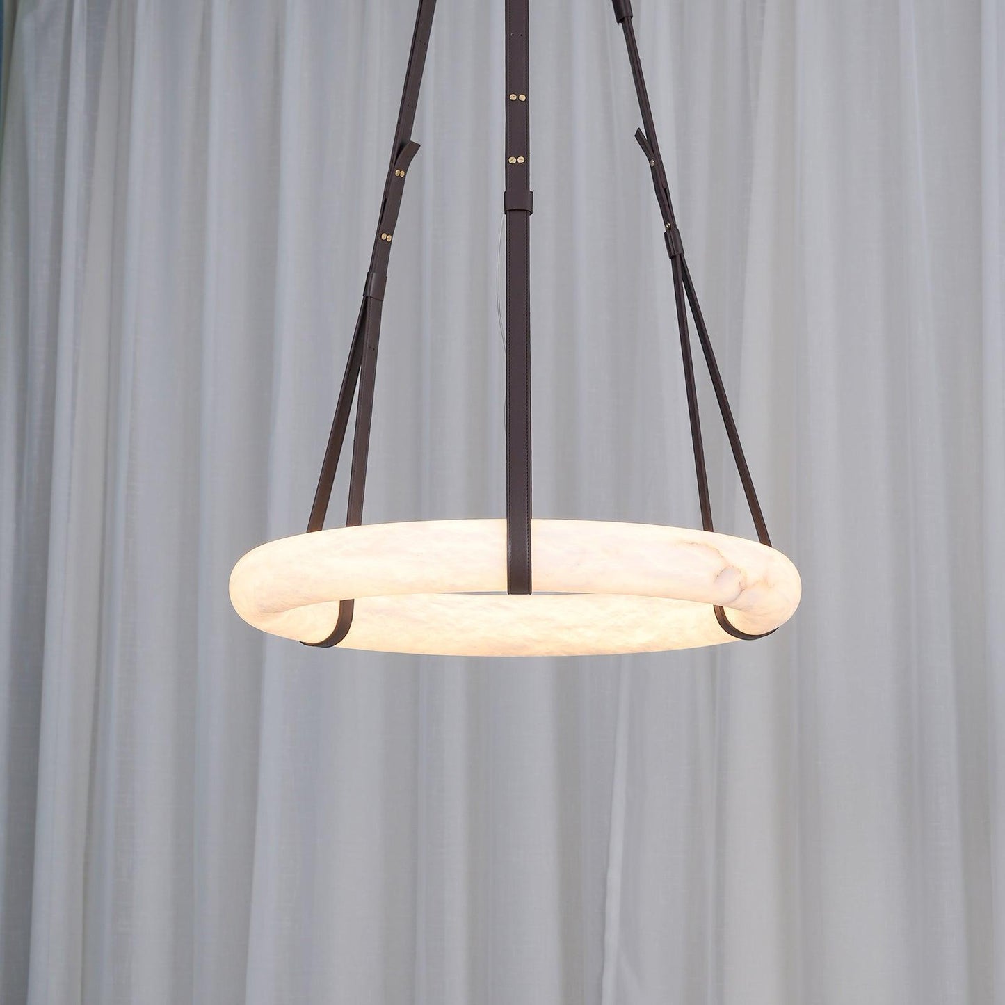 Arvix Alabaster Donut Pendant Light