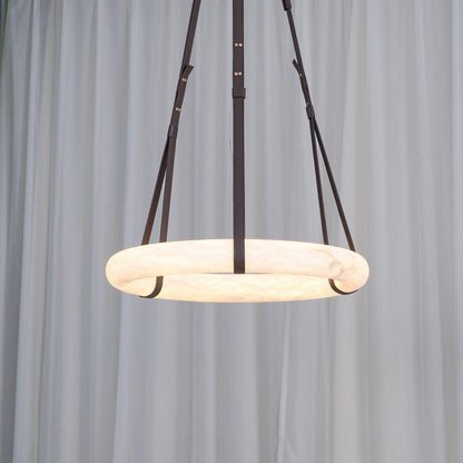 Arvix Alabaster Donut Pendant Light