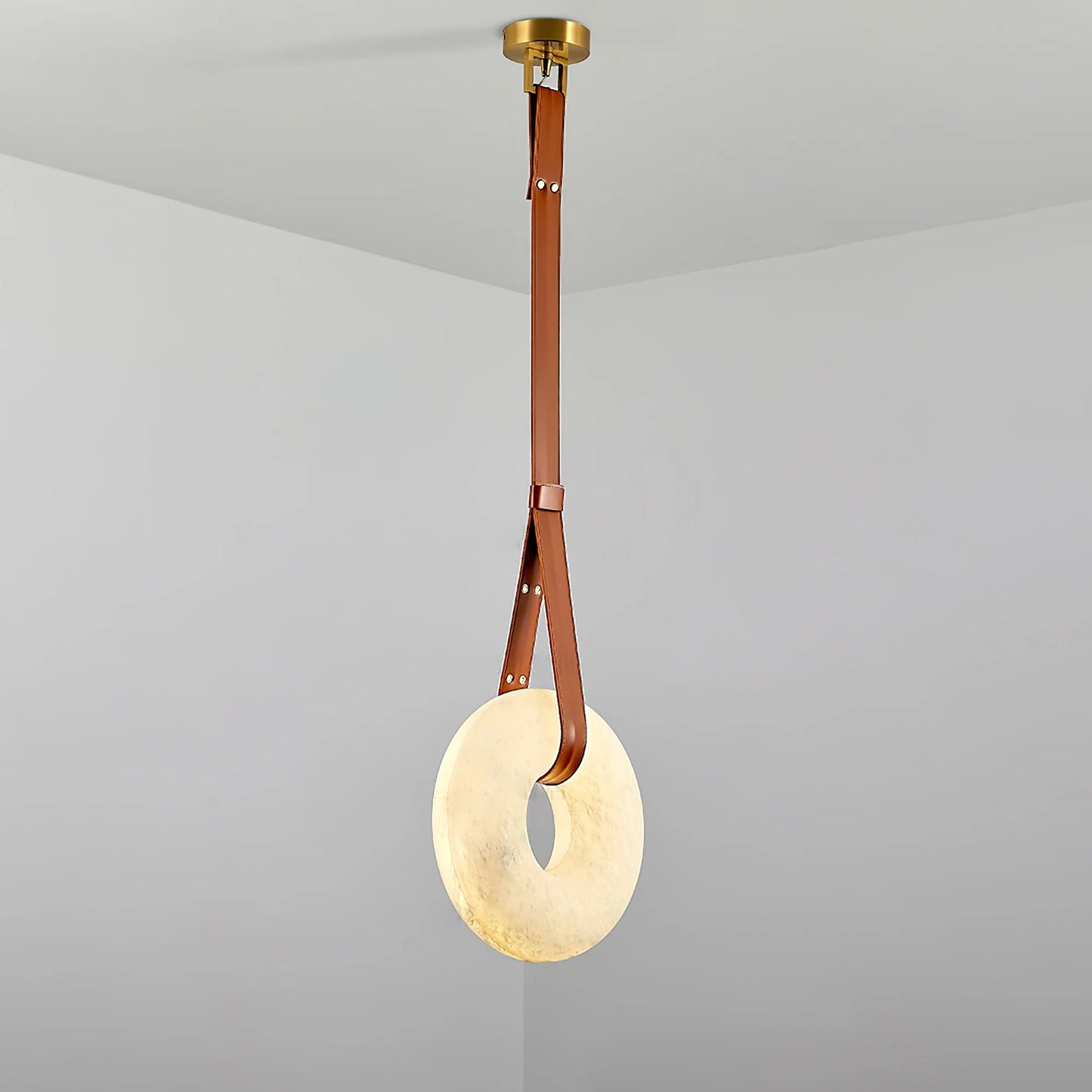 Arvix Alabaster Donut Pendant Light