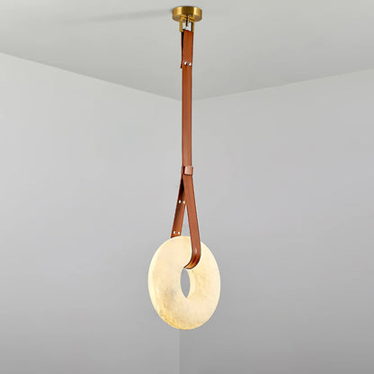 Arvix Alabaster Donut Pendant Light