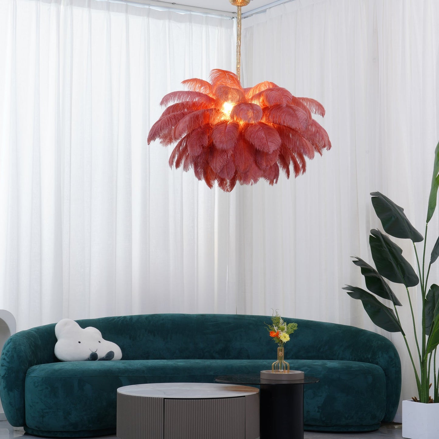 Aurelia Feather Chandelier