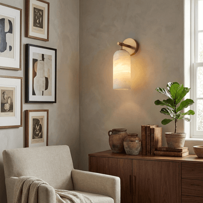Orlena Alabaster Wall Light