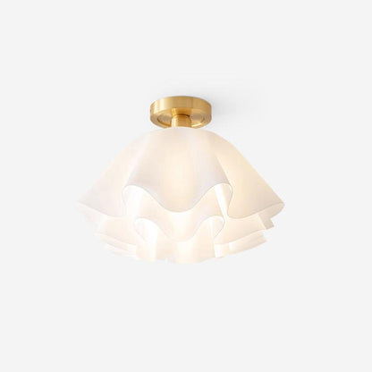 Pleated Brass Acrylic Ceiling Light