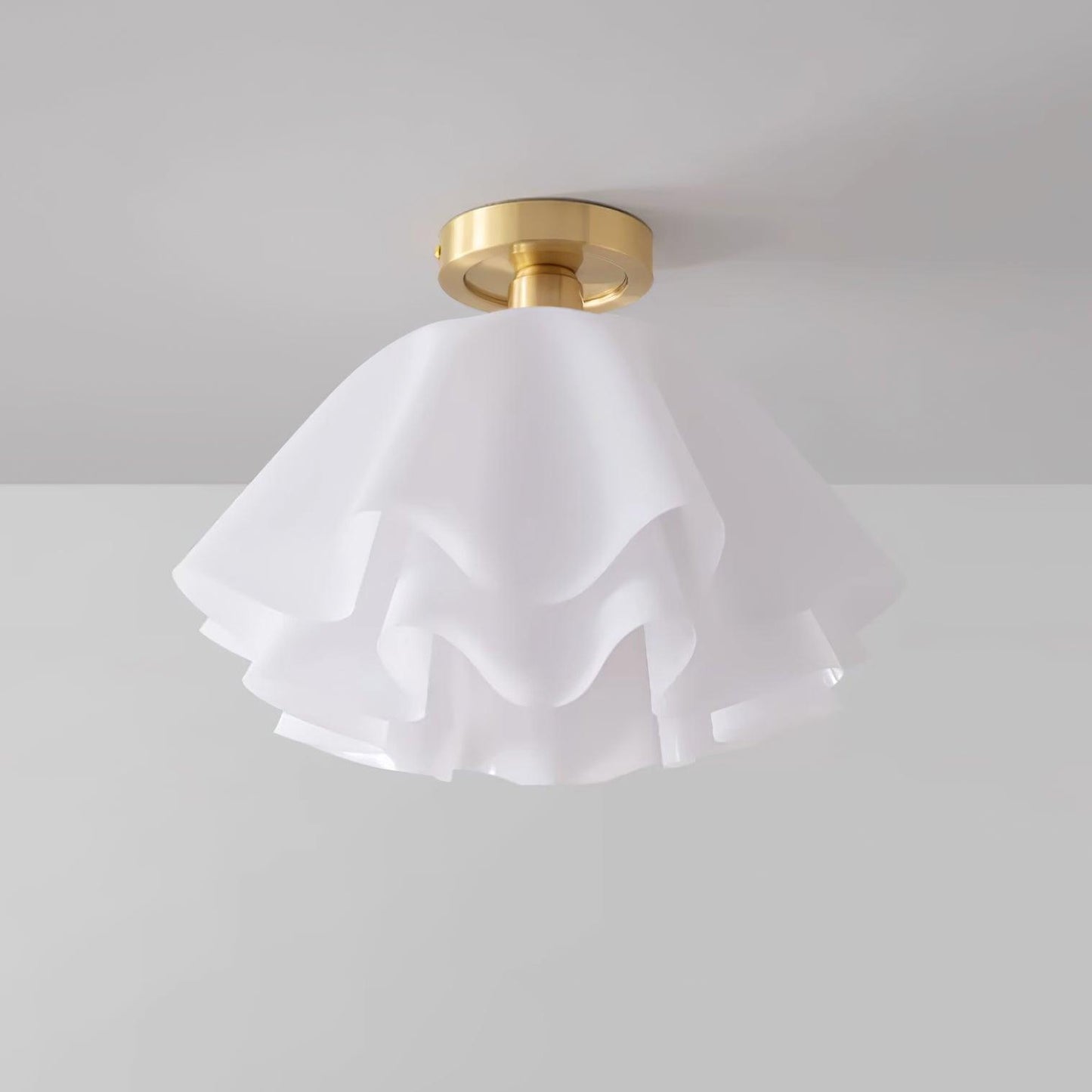 Pleated Brass Acrylic Ceiling Light