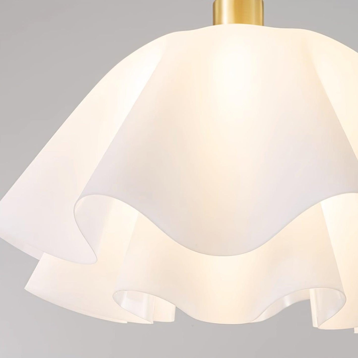 Pleated Brass Acrylic Ceiling Light