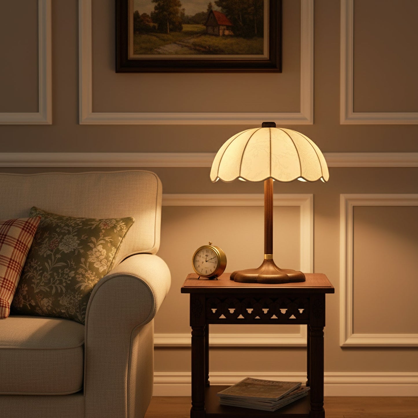 Sylvie Petal Fabric Table Lamp